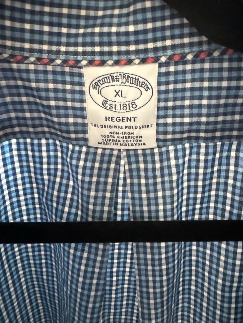 Brooks Brothers Blue and White Gingham Regent Button-Down Shirt